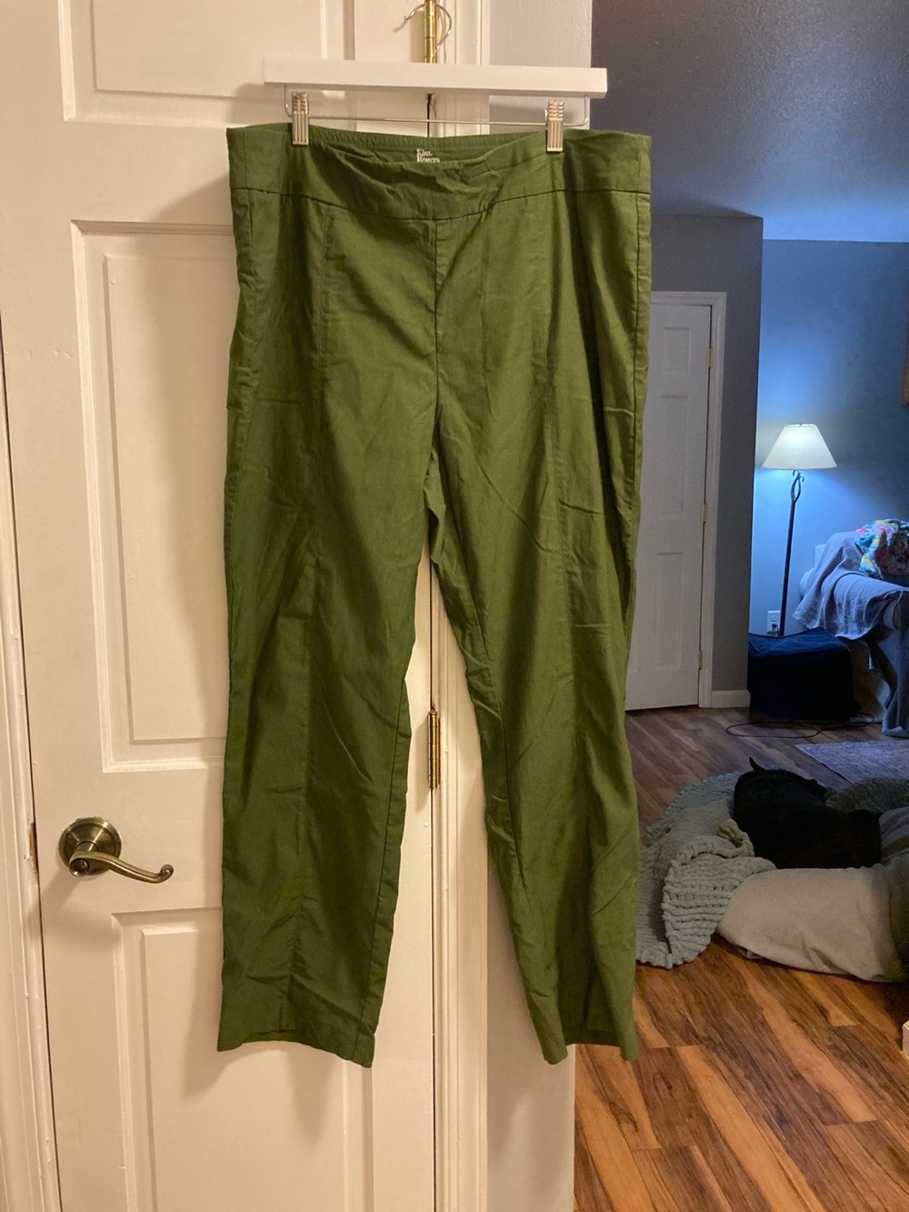 Kim Rogers Olive Straight-Leg Pants Size 18